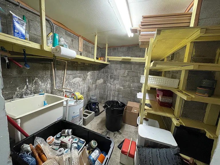 Storage space in the back of the building.