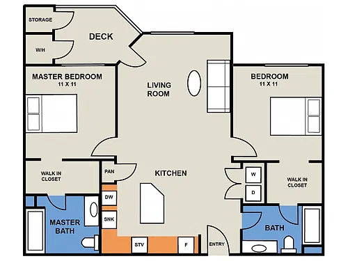 Floor plan The Midvale - West