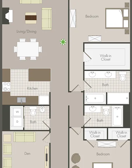 South Tower C4 floor plan Hanna Heights
