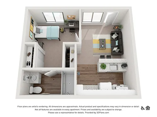 Floor plan 1x1E