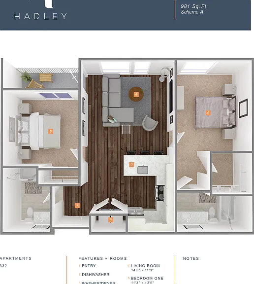 H TYPE A Floorplan Diagram