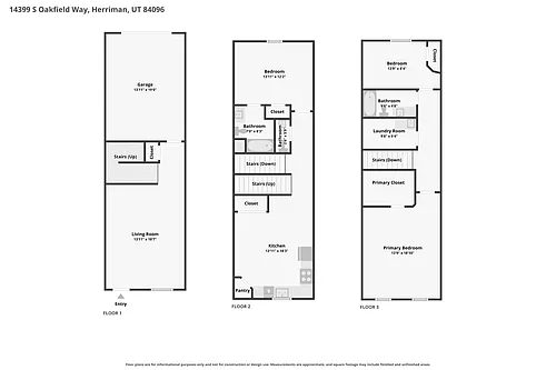 Floor plan 3-Story Payton
