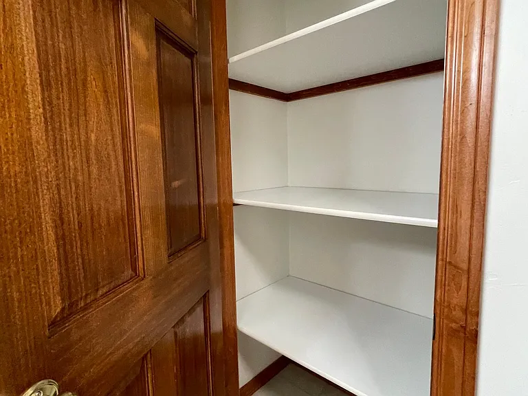 Upstairs bathroom linen closet