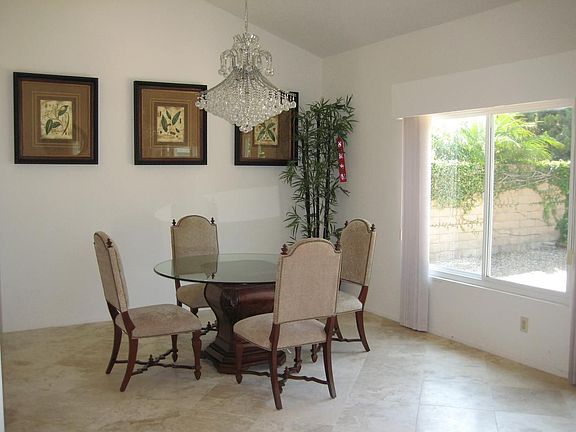 dining room with gorgeous crystal chandelier