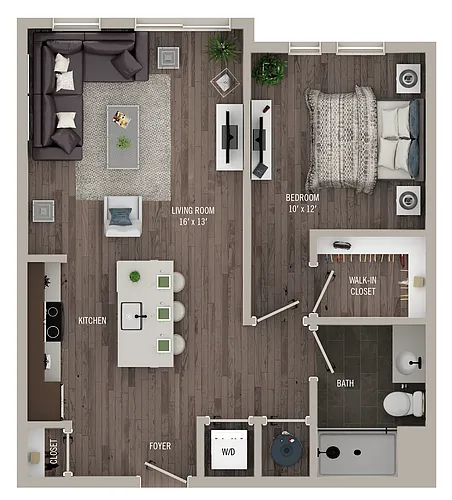 Floor plan Library Park III | A12