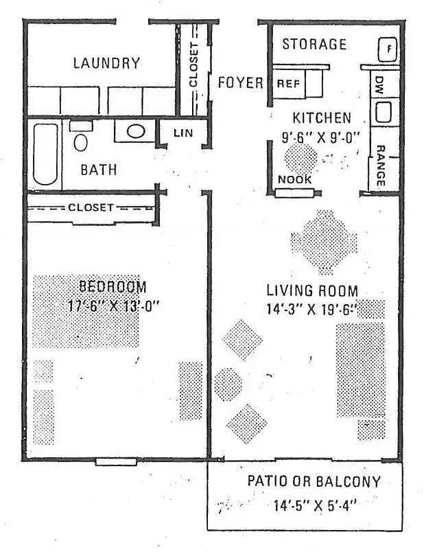 Floor plan 1 bedroom