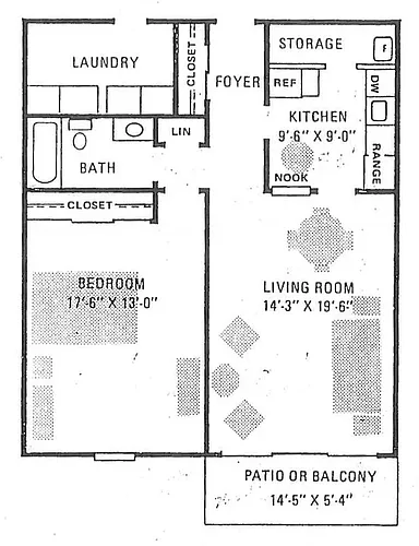 Floor plan 1 bedroom