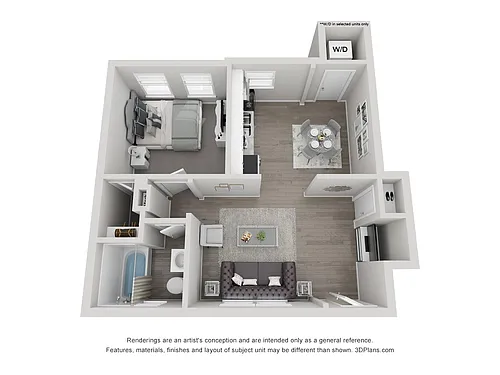 Floor plan One Bedroom