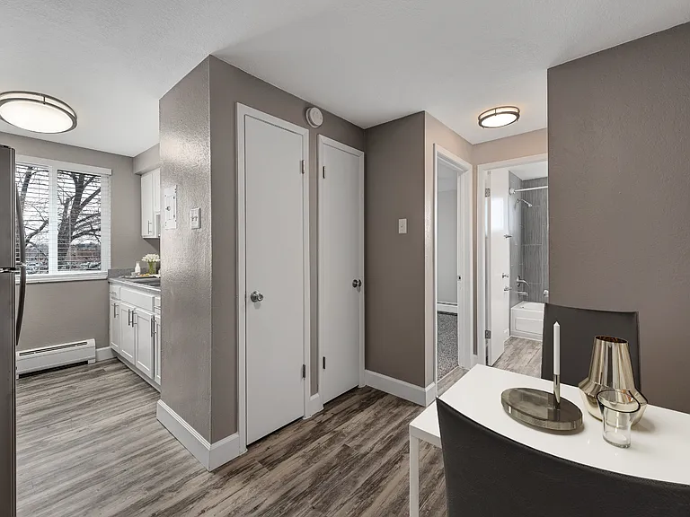Two bedroom kitchen and dining area
