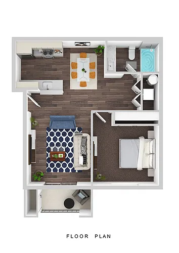 Floor plan 1X1 A