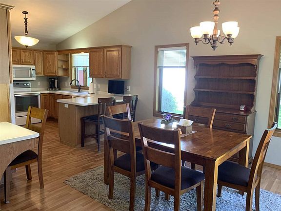 Living room open to dining area