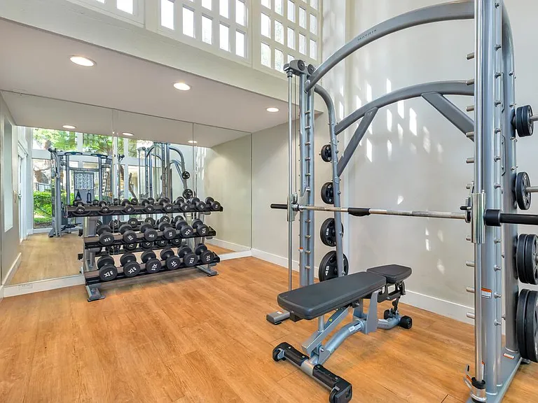Fitness center with strength equipment