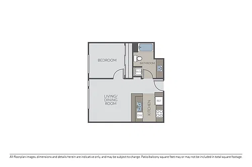 Floor plan Plan 1A - Open One Bedroom