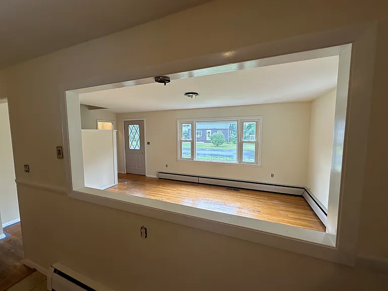 Pass through window from kitchen to living room