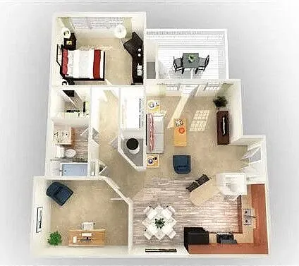 Floor plan Woodland with a Den Renovated
