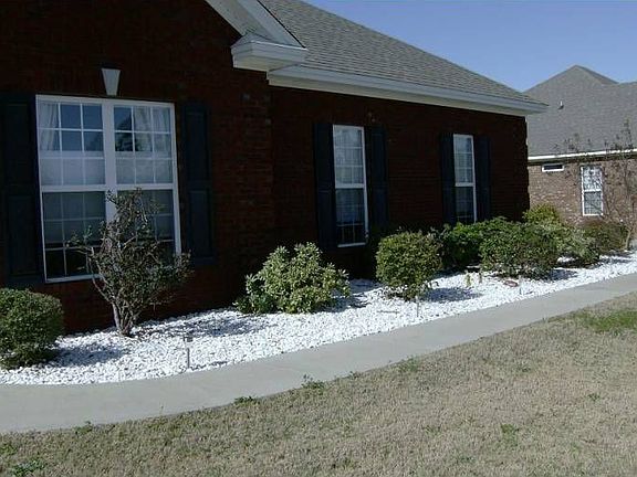 Manicured flower beds