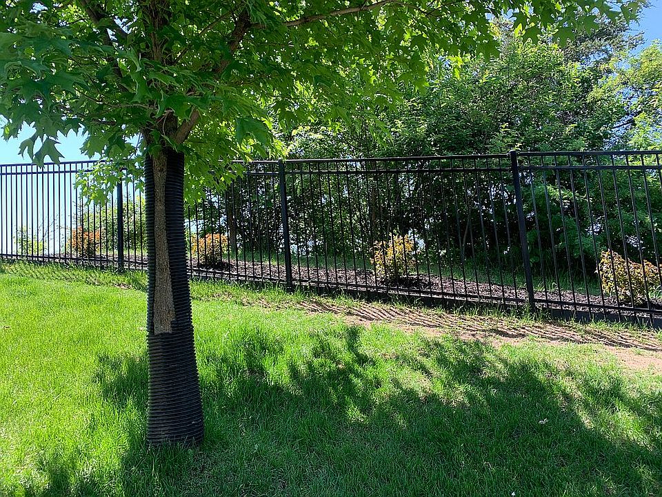 Private fenced-in backyard