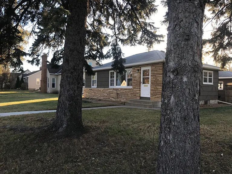 Front of house from the street corner
