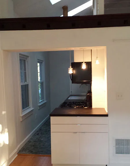 11. To galley kitchen, skylights above next to loft