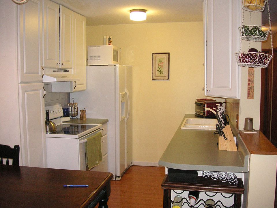 Updated kitchen with laminate flooring