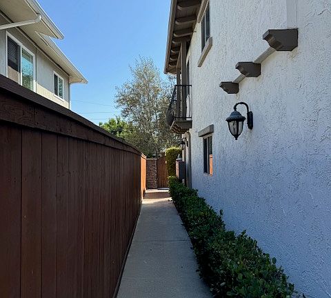 walkway to unit