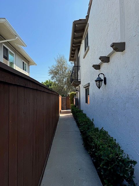 walkway to unit