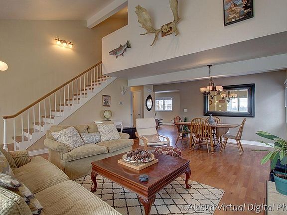 Dining room area and stairs.