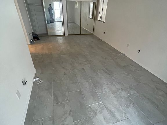 Master bedroom with double closets