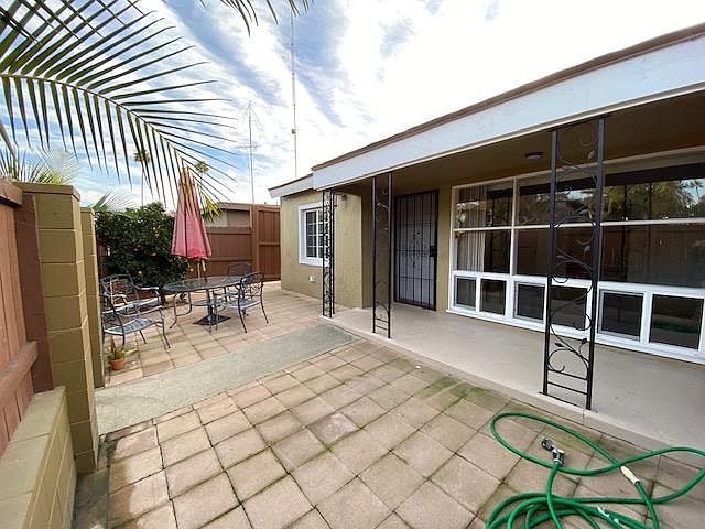 Large private front patio