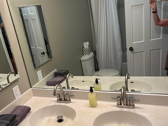On suite bathroom. Tub and shower