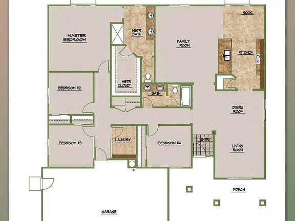 The exact floor plan is a mirror image of this rendering