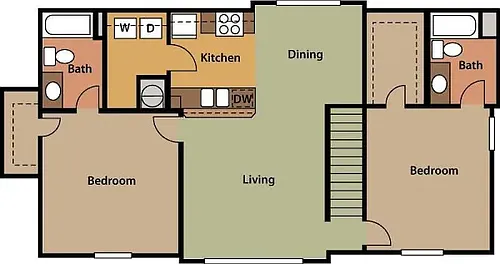 Floor plan 2 Bedroom Flat