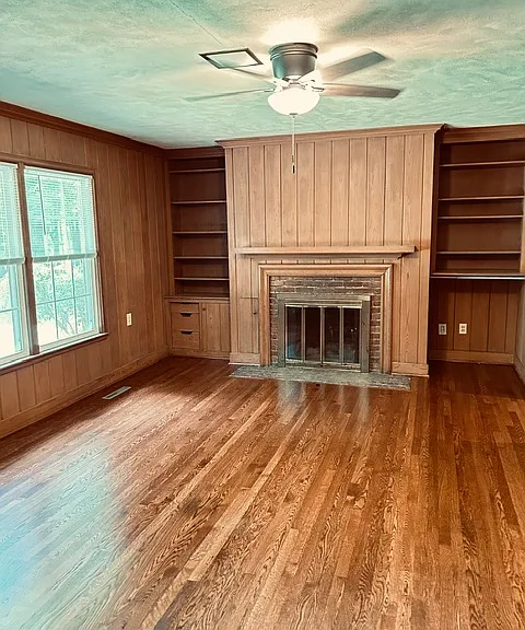 Paneled Den w/ Fireplace