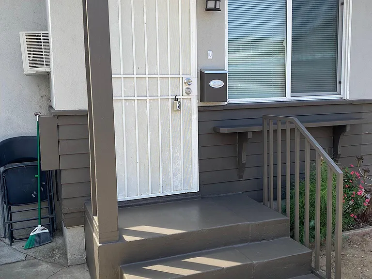 Front door with security screen