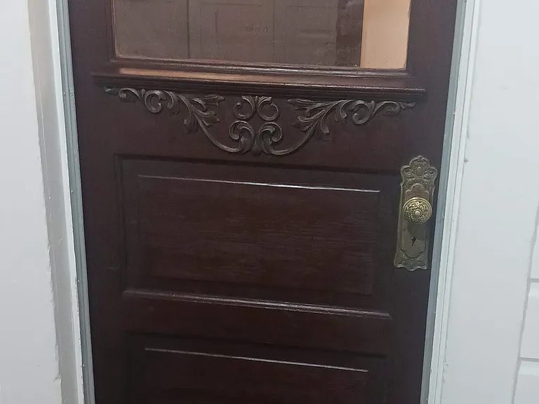 original vintage door into the living room