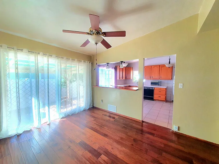 Dining area + kitchen area