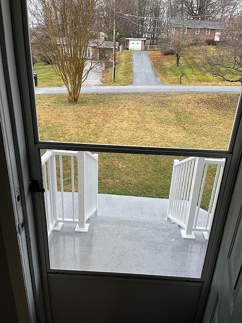 Front door from inside living room