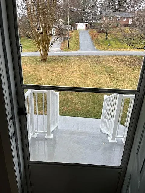 Front door from inside living room