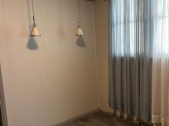 Dining room w/pendant lights