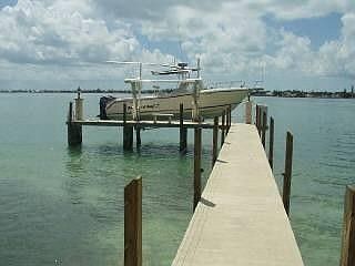 Concrete Dock with Boat Lift