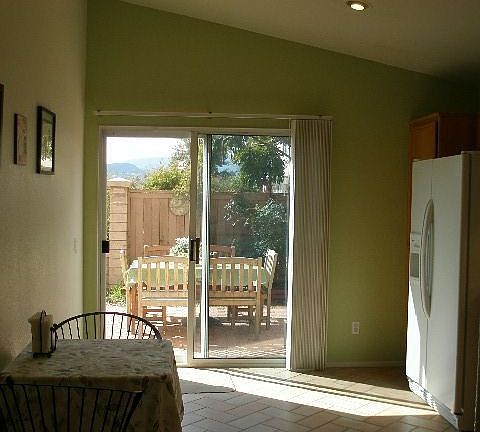 View thru kitchen to patio 