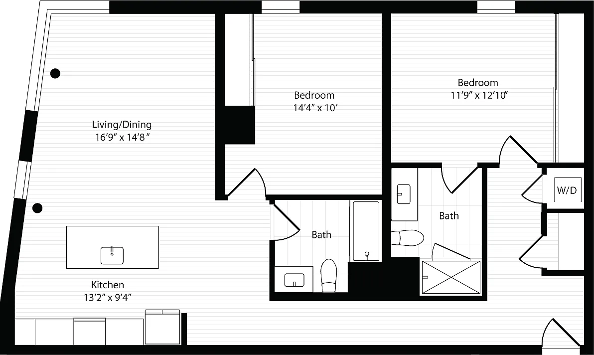Floor plan 2 Bedroom E