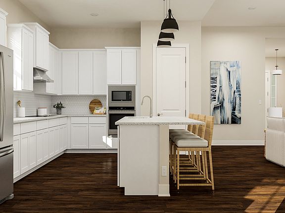 Kitchen with stainless steel appliances