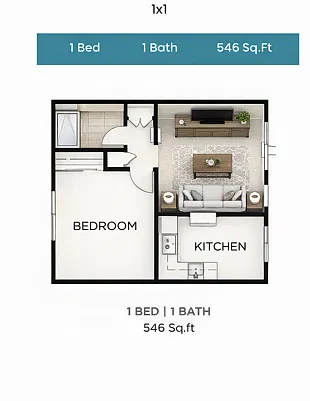 Floor plan 1X1