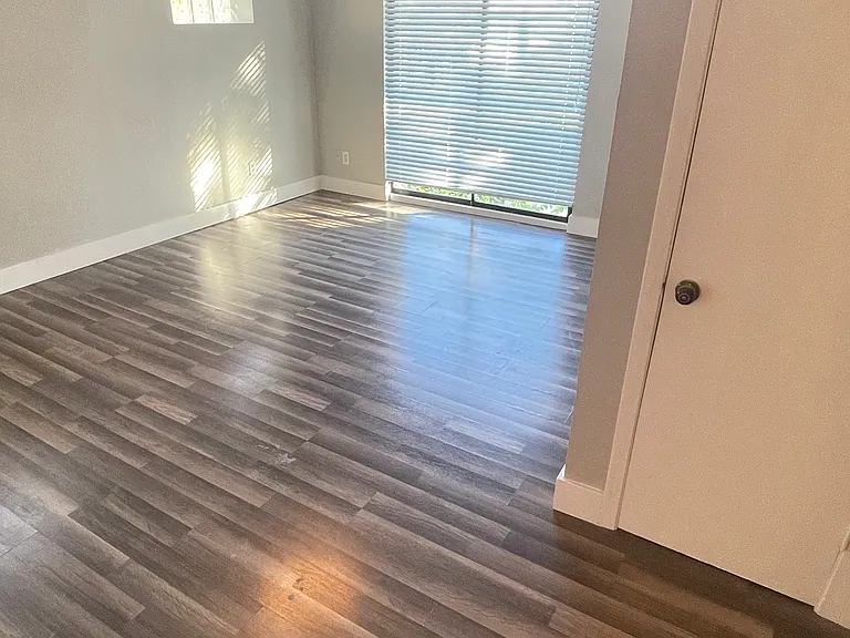 View of living/sleeping area from front entry.
