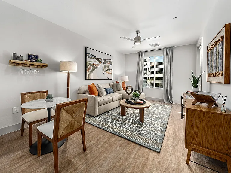 In Unit Dining Room and Living Room