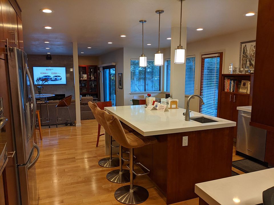 Large kitchen island with additional sink.