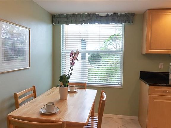 Natural light pours in the kitchen and dinette area