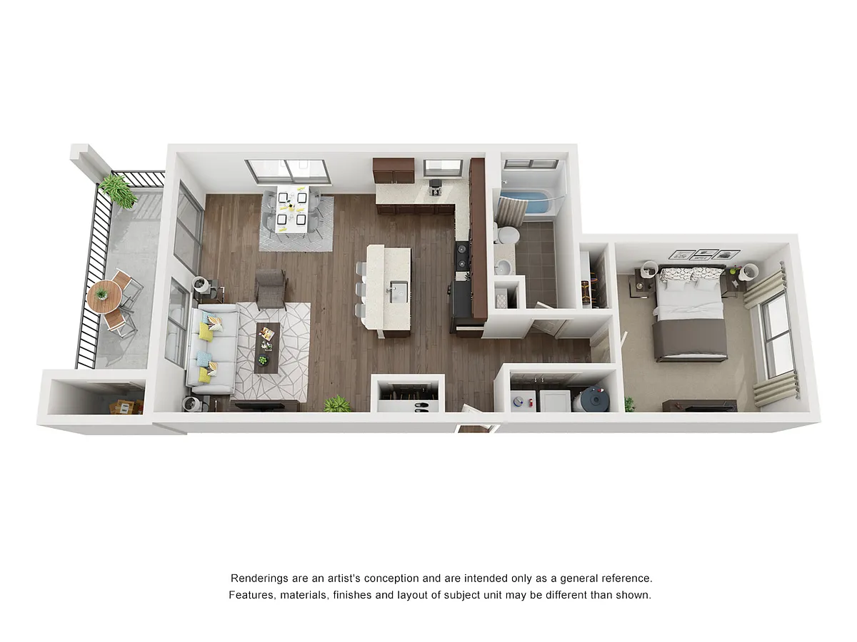 Floor plan 1x1a Birch