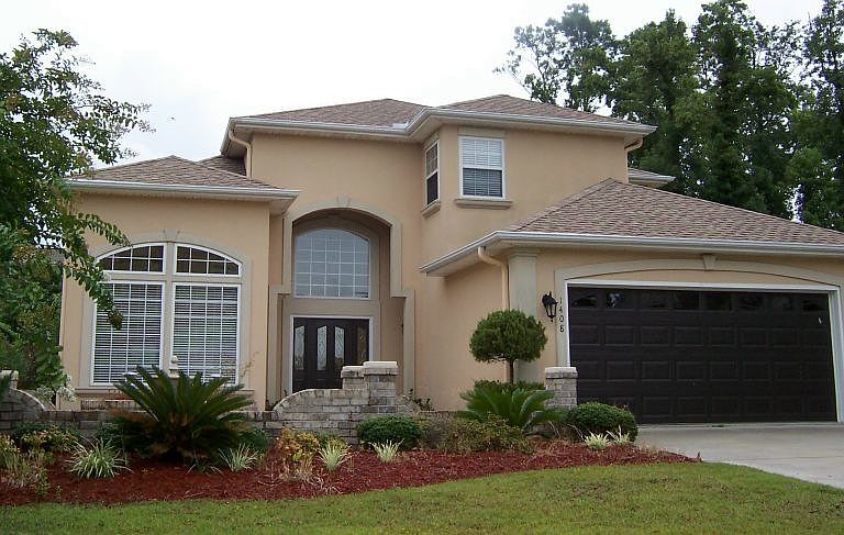 Across the street from million dollar homes.